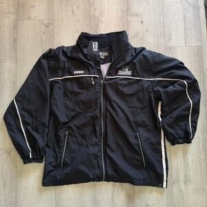Vintage CCM Providence Hockey jacket black nylon zip sportswear y2k